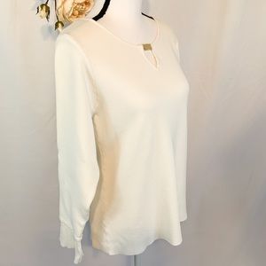 Calvin Klein Cream Colored Off-white Sweater Large